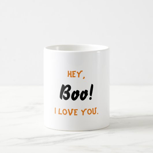Hey, Boo! Ich habe dich Liebe. Kaffeetasse (Mittel)
