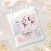 Hey Boo iridescent Ghost Pink Halloween-Party Geschenktütchen (Ausgeschnitten)