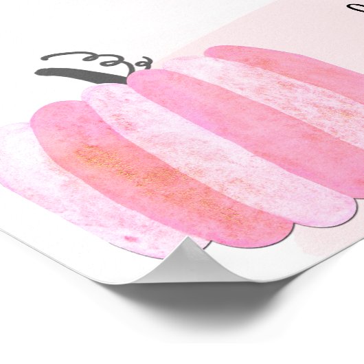 Hey Boo iridescent Ghost PinkHalloween Willkommen Poster (Ecke)