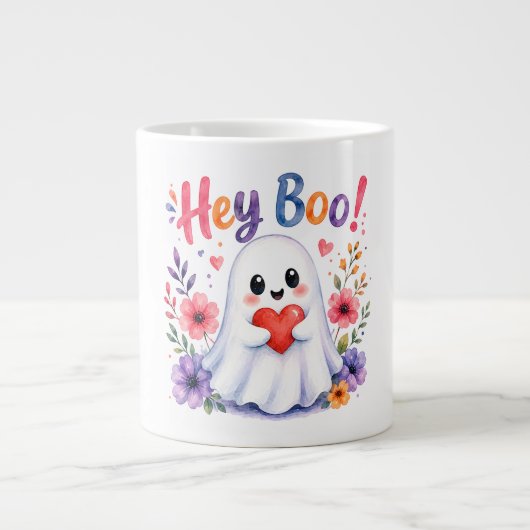 Hey Boo Jumbo-Tasse (Vorderseite)