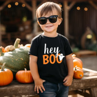 Hey Boo Jungen Orange Geist Lustiges Halloween