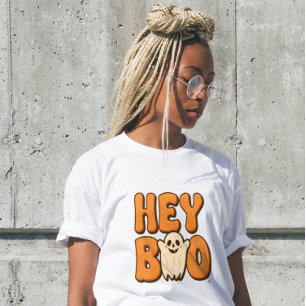 Hey Boo Lustiges Halloween-Geister-Frauen-T-Shirt  Tri-Blend Shirt