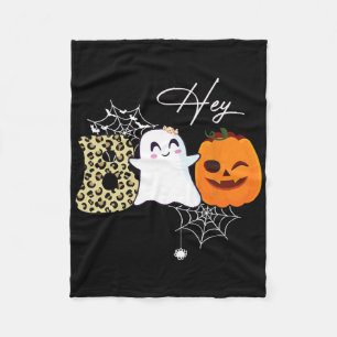 Hey Boo Niedlich Ghost Pumpkin Face Halloween Fleecedecke