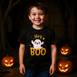 Hey Boo Niedlich Halloween Ghost Design T-Shirt