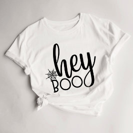 Hey Boo Niedlich Halloween Womens T - Shirt