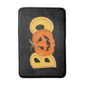 Hey Boo Niedlich Pumpkin Typografie Zeichne Kunst Badematte (Vorderseite Vertikal)