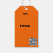 Hey Boo Niedlich Pumpkin Typografie Zeichne Kunst Geschenkanhänger (Rückseite)