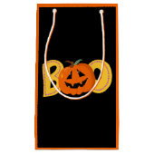 Hey Boo Niedlich Pumpkin Typografie Zeichne Kunst Kleine Geschenktüte (Vorderseite)