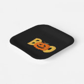Hey Boo Niedlich Pumpkin Typografie Zeichne Kunst Pappteller (Gewinkelt)