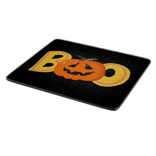 Hey Boo Niedlich Pumpkin Typografie Zeichne Kunst Schneidebrett