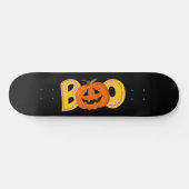 Hey Boo Niedlich Pumpkin Typografie Zeichne Kunst Skateboard (Horizontal)