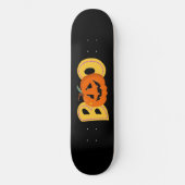 Hey Boo Niedlich Pumpkin Typografie Zeichne Kunst Skateboard (Vorderseite)