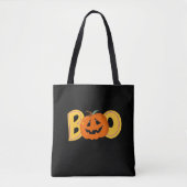 Hey Boo Niedlich Pumpkin Typografie Zeichne Kunst Tasche (Vorderseite)