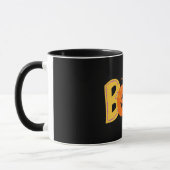 Hey Boo Niedlich Pumpkin Typografie Zeichne Kunst Tasse (Links)