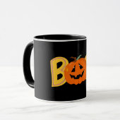 Hey Boo Niedlich Pumpkin Typografie Zeichne Kunst Tasse (Vorderseite Links)