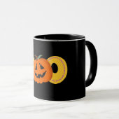 Hey Boo Niedlich Pumpkin Typografie Zeichne Kunst Tasse (VorderseiteRechts)