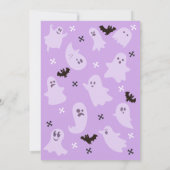 Hey Boo Niedlich Spooky Ghost Halloween-Party Einladung (Rückseite)