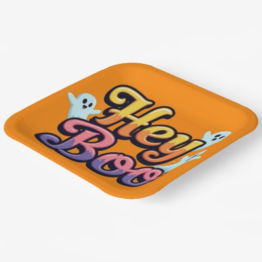 Hey Boo Pappteller (Gewinkelt)