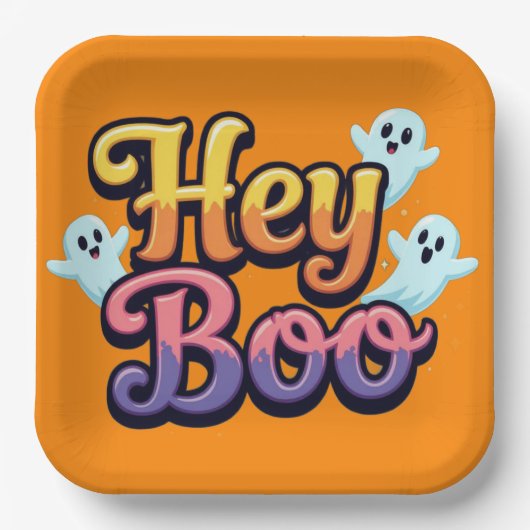 Hey Boo Pappteller (Vorderseite)