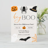 Hey Boo Party Einladung (Stehend Vorderseite)