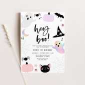 Hey Boo Pastel Halloween Geburtstagseinladung Einladung