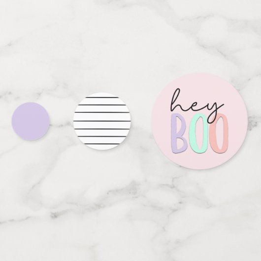 Hey Boo Pastel Halloween Geburtstagtisch Konfetti (Vorderseiten)