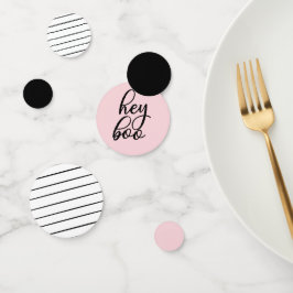 Hey Boo Pastel Pink Halloween Geburtstagtisch Konfetti