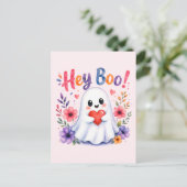 Hey Boo Postkarte (Stehend Vorderseite)