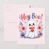 Hey Boo Postkarte (Vorne/Hinten)