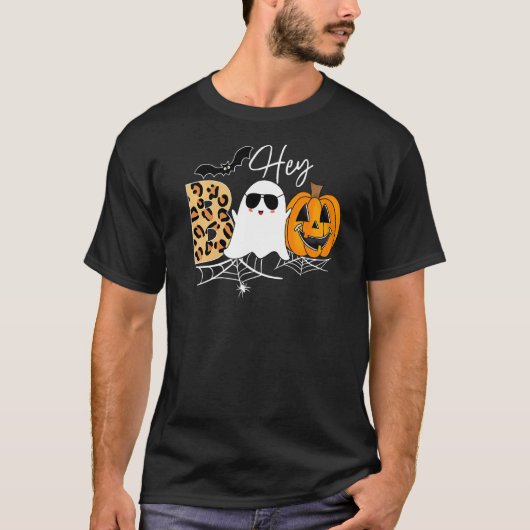 Hey Boo Pumpkin Boo Crew Halloween Boo Halloween C T-Shirt (Vorderseite)
