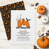 Hey Boo Retro Bats Spiders Lässiges Halloween-Part Einladung