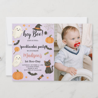 Hey Boo Spooktacular 1. Geburtstag Einladung