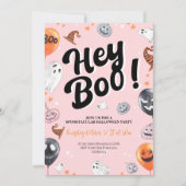 Hey Boo Spooktacular Halloween-Party Einladung (Vorderseite)