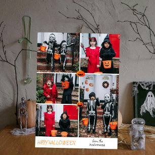 Hey Boo! Spooky Halloween Familienurlaub Foto Ca Feiertagskarte