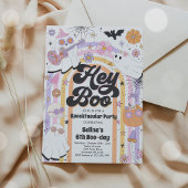 Hey Boo Spooky Halloween Groovy Ghost Einladung