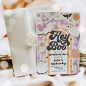 Hey Boo Spooky Halloween Groovy Ghost Einladung