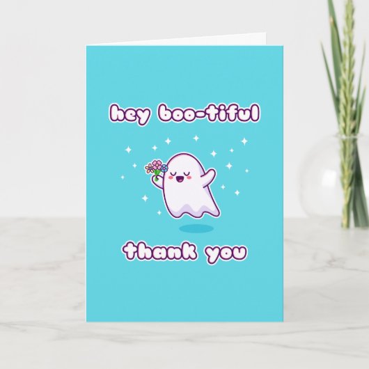 Hey, Boo-tiful Danke Pun Card Karte (Vorderseite)