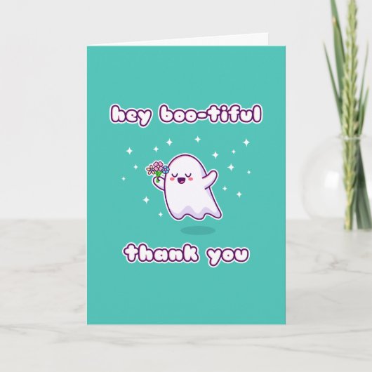 Hey, Boo-tiful Danke Pun Card Karte (Vorderseite)