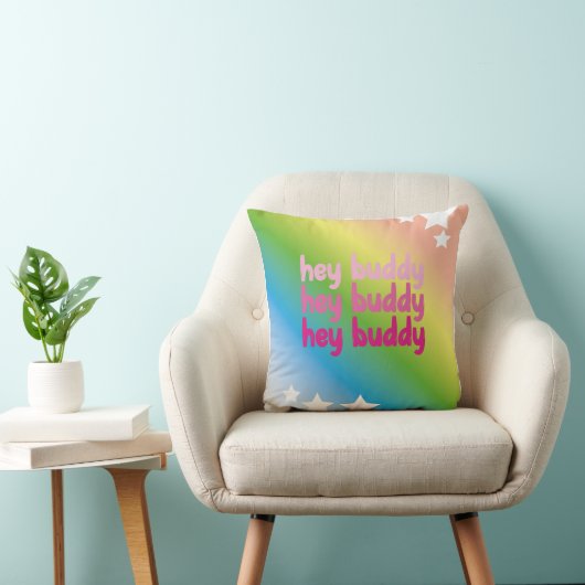 Hey Buddy Regenbogenfarbendesign Kissen (Stuhl )