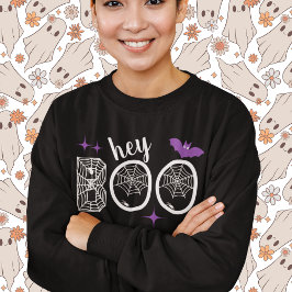 Hey & Bye Boo Halloween Bat und Web Sweatshirt