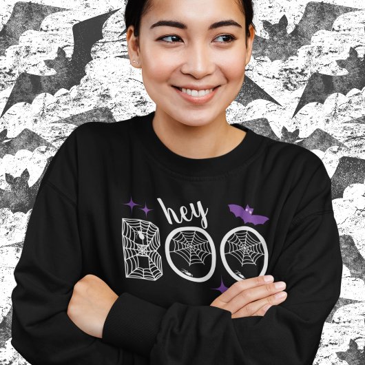 Hey & Bye Boo Halloween Bat und Web Sweatshirt