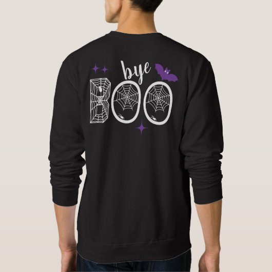 Hey & Bye Boo Halloween Bat und Web Sweatshirt (Rückseite)
