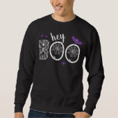 Hey & Bye Boo Halloween Bat und Web Sweatshirt (Vorderseite)