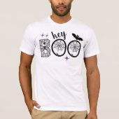 Hey & Bye Boo Halloween Bat und Web T-Shirt (Vorderseite)