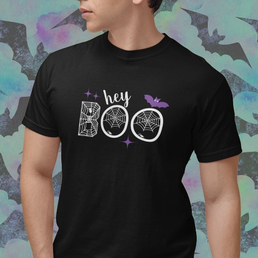 Hey & Bye Boo Halloween Bat und Web T-Shirt