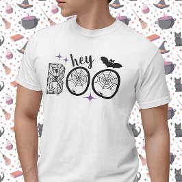 Hey & Bye Boo Halloween Bat und Web T-Shirt