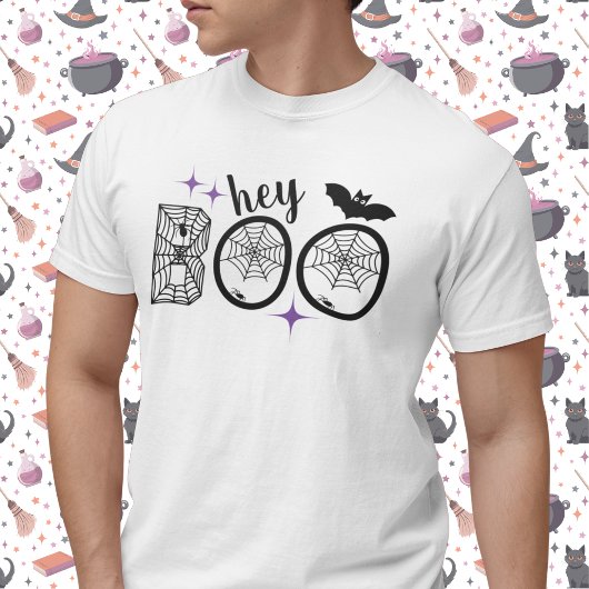 Hey & Bye Boo Halloween Bat und Web T-Shirt