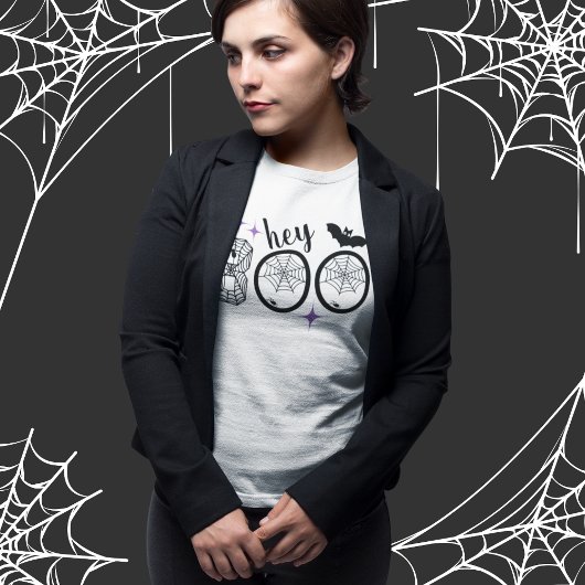 Hey & Bye Boo Halloween Bat und Web Tri-Blend Shirt
