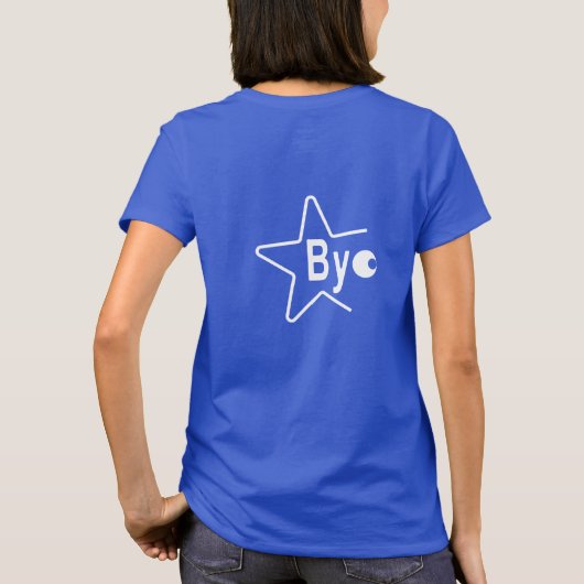 Hey Bye White Front Back Simple Riddle T-Shirt (Rückseite)