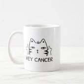 Hey Cancer F Funny Cat Middle Finger For Men Women Kaffeetasse (Links)